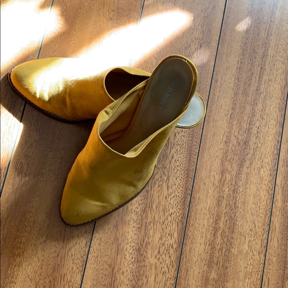 Mustard colored mules